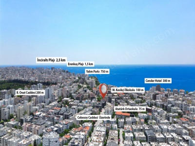 Zerdalilikte Katta Geniş Lüks 1+1 Ler Tek Yetki Satılık Daire Muratpaşa Zerdalilik Mah