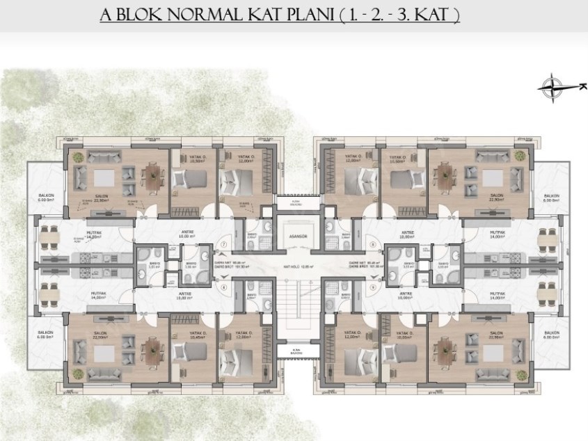  MEYDANKAVAĞINDA SİTE İÇİ LÜKS 3+1 DAİRE