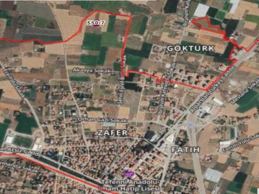 TEFENNİ MERKEZ ZAFER MAH. 901 M² SATILIK ARSA