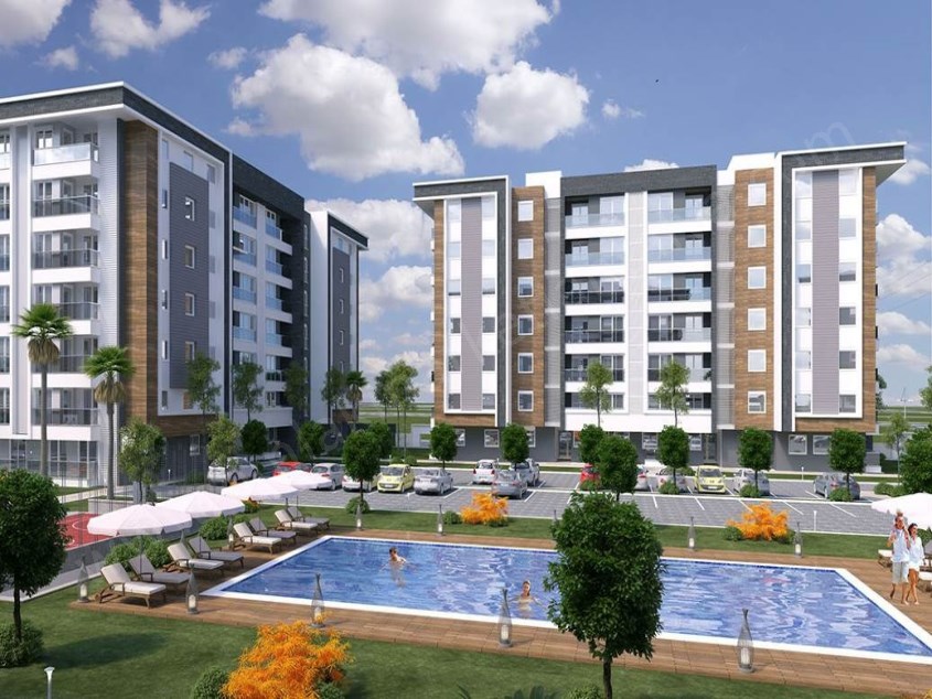 YÜZME HAVUZLU SİTE İÇİNDE KAT VE CEPHE SEÇENEKLERİYLE 2+1 LER