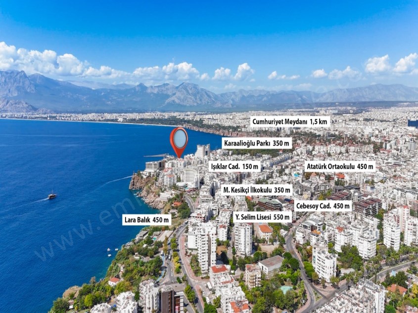 FULL DENİZ MANZARALI D.GAZLI KAPALI OTOPARKLI 170M² KİRALIK DAİRE