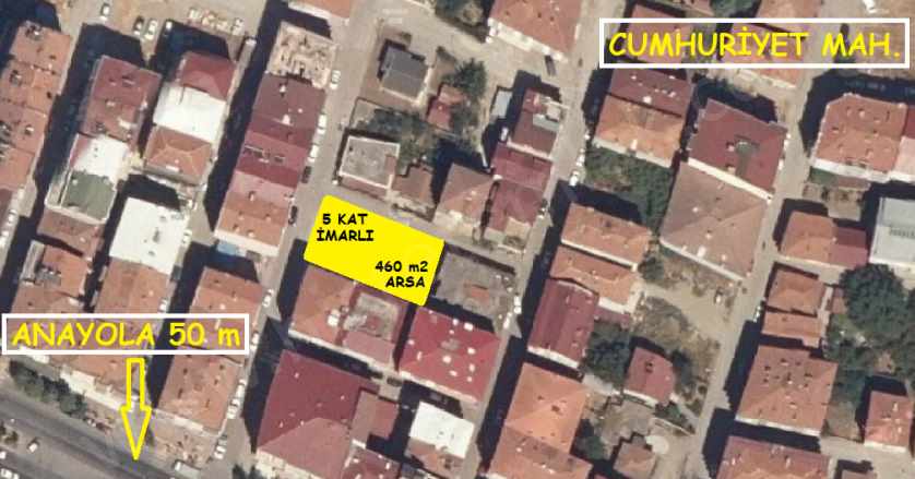 19 Mayıs Cumhuriyetde 5 Kat imarlı 460 M2 Satılık Arsa
