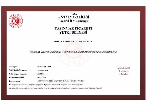 Kemer Beycik Te Müstakil 1 890 M2 Arsa Ve 350 Tripleks Bina Satılık Villa