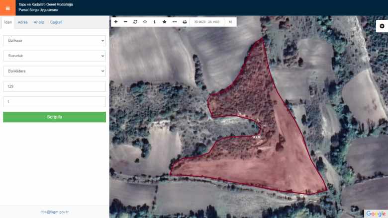 Susurluk Balıklıdere Köyünde Satılık Tarla Mah