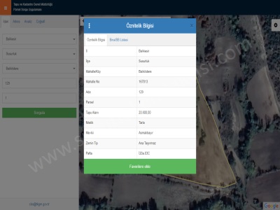 Susurluk Balıklıdere Köyünde Satılık Tarla Mah