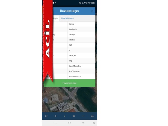 Taraşcı Mah. Seydişehir Acil Satılık Bağ |  1660M2 0Tl Resim-3