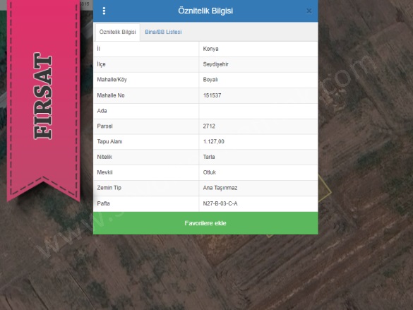 Boyalı Mah. Seydişehir Satılık Tarla |  1127M2 0Tl Resim-1