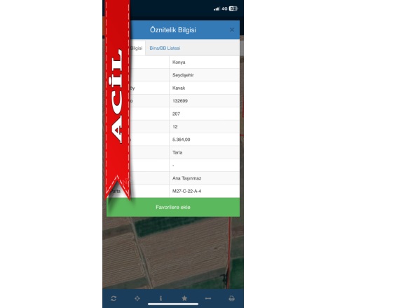 Kavak Mah. Seydişehir Acil Satılık Tarla |  5364M2 0Tl Resim-2