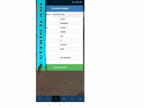 Akçalar Mah Satılık Tarla Lar Seydişehir