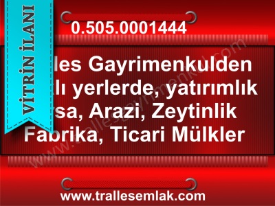 Tralles Gayrimenkulden Sultanhisarda Satılık Arazi Zeytinlik: Kavaklı Mah