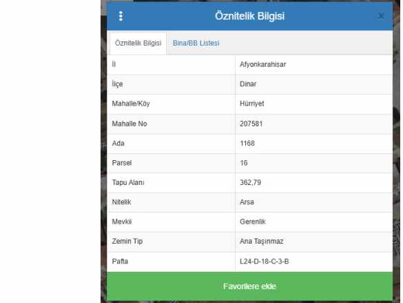 Satılık Arsa Lar Afyon Dinar Hürriyet Mahallesi