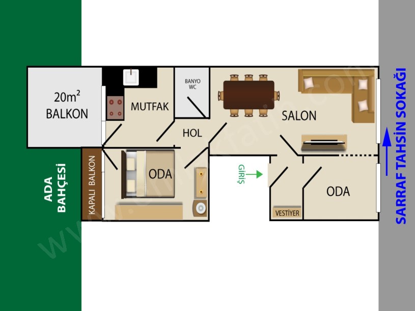 Kocamustafapaşa Sarraf Tahsin Sok. Satılık Daire 20 m² Balkonlu 1.KAT Kiracılı Daire