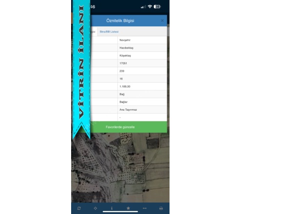 Köşektaş Köyü Hacıbektaş Satılık Bağ |  1188M2 275.000Tl Resim-2