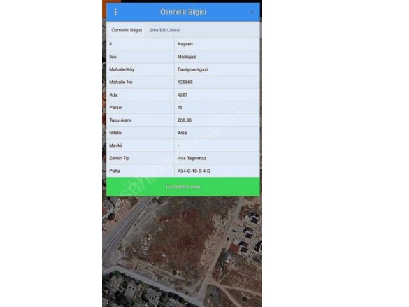 Danişmend Gazi Mah. Melikgazi Satılık Arsa |  209M2 2.250.000Tl İmarlı  Resim-4