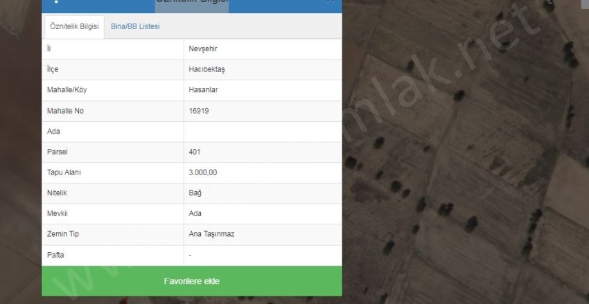 Hasanlar Köyü Hacıbektaş Satılık Bağ | 225.000Tl Resim-2