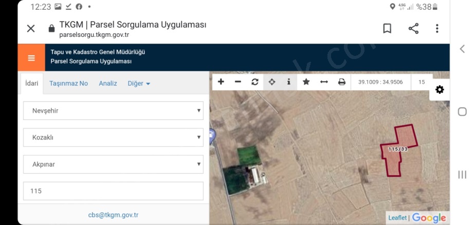 Akpınar Köyü Kozaklı Satılık Arazi |  40050M2 33.000€ Resim-4
