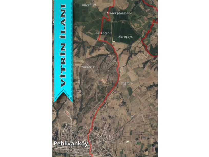 KIRKLARELİ PEHLİVANKÖY KURTULUŞTA MÜSTAKİL SATILIK 4.839 M2 TARLA