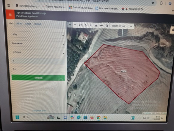 Cırtıman Mah. İskenderun Satılık Tarla |  5721M2 6.300.000Tl Resim-1