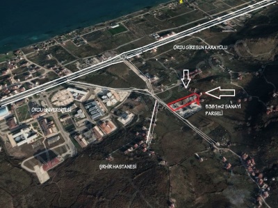 Ordu Şehir Hastanesi Yoluna Cepheli Satılık Sanayi İmarlı Parseli Gülyalı Turnasuyu Mah