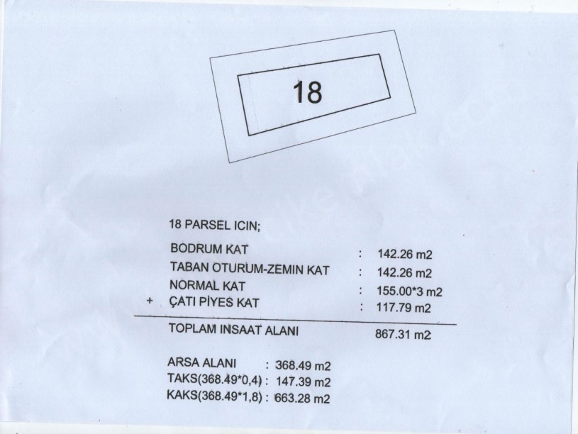 DENİZ MANZARALI 4.5 KAT KONUT İMARLI ARSA