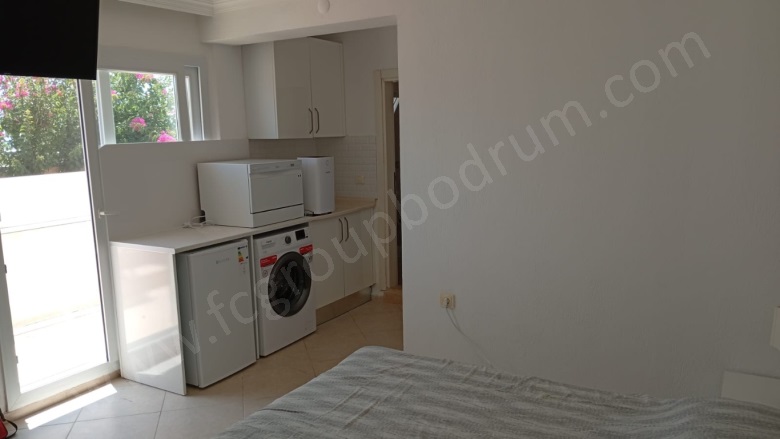 Akyarlar Mah. Bodrum Kiralık Daire |  1 Oda | 27M2 Aylık 20.000Tl Eşyalı  | Zemin Kat | Klima | 1 Banyo | 1 Yatak Odası Resim-2