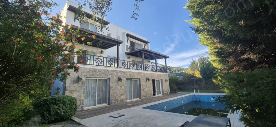 Torba Mah. Bodrum Kiralık Villa |  5+2 Oda | 250M2 Yıllık 110.000Tl Eşyalı  | Villa Ve Müstakil | Klima | 4 Banyo | 5 Yatak Odası Resim-1