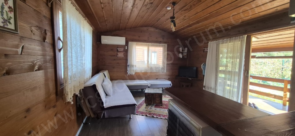 Gümüşlük Mah. Bodrum Kiralık Müstakil Ev |  1+1 Oda | 37M2 Aylık 40.000Tl Eşyalı  | Bungalows | Klima | 1 Banyo | 1 Yatak Odası Resim-1