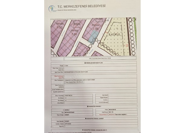 1200 Evler Mah. Denizli Satılık Arsa | 5.500.000Tl İmarlı  Resim-1