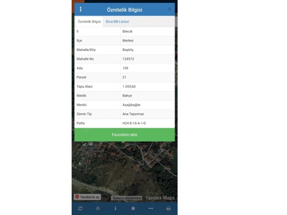 Başköy Köyü Bilecik Satılık Bağ |  1055M2 1.450.000Tl Resim-2