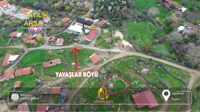 Satılık Arsa – Konut imarlı Müstakil Tapulu Ezine Yavaşlar Köyü