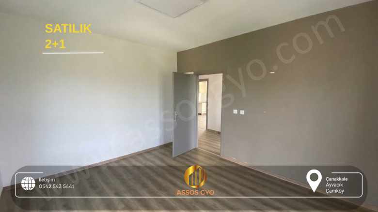 Ayvacık Çamköyde Deniz Manzaralı Villalar Bölgesinde Hazır 2+1 Prefabrikli Arsa Satılık Müstakil Ev Çamköy Köyü