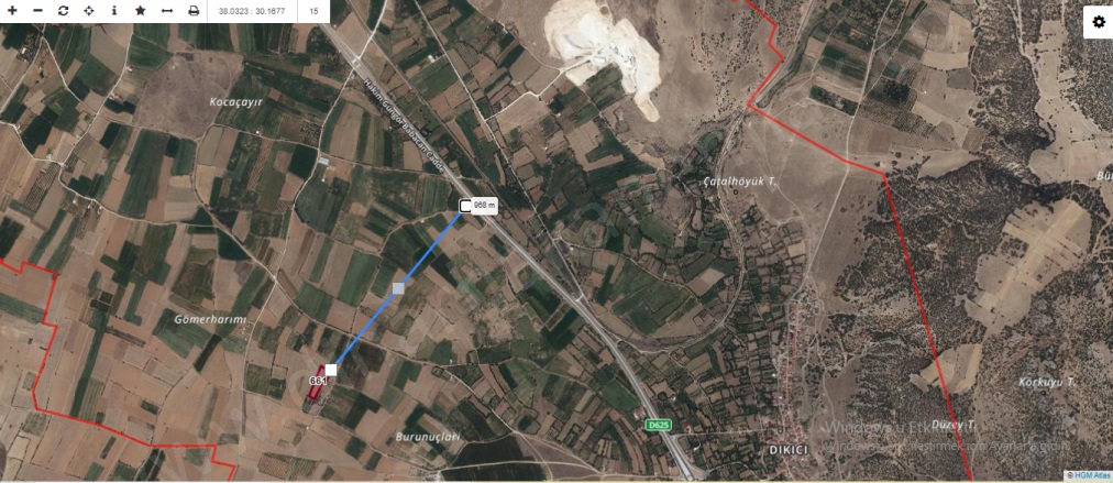 Dikici Mah-Dikici Köyü. Dinar Satılık Tarla |  5300M2 2.100.000Tl Resim-2