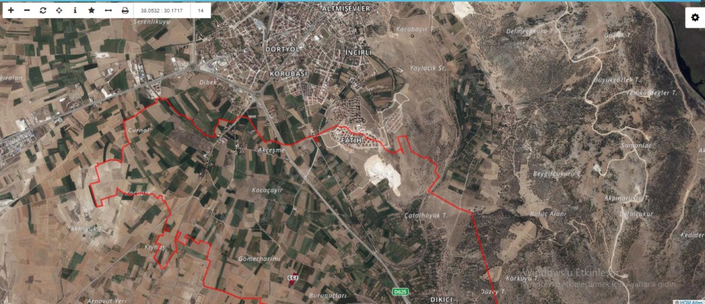 Dikici Mah-Dikici Köyü. Dinar Satılık Tarla |  5300M2 2.100.000Tl Resim-3