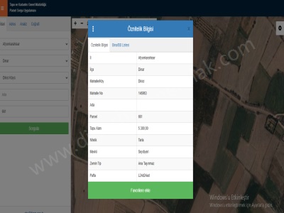 Dikici Köyü 5300 M2 Satılık Tarla Afyon Dinar Mah-Dikici