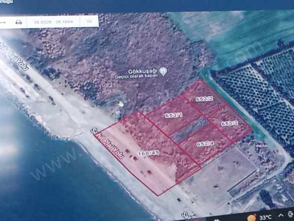 Hatay Dörtyol Özerlide Denize Sıfır Satılık Parsel 12212 M2 imarlı Arsa Özerli Mah