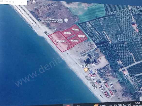 Hatay Dörtyol Özerlide Denize Sıfır Satılık Parsel 12212 M2 imarlı Arsa Özerli Mah