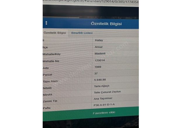 Madenli Mah. Arsuz Satılık Tarla |  5600M2 25.000.000Tl Resim-3