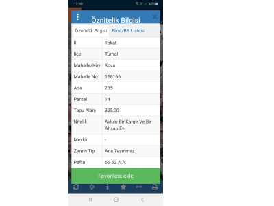 Kova Mah Satılık Müstakil Ev 1+2 Tokat Turhal