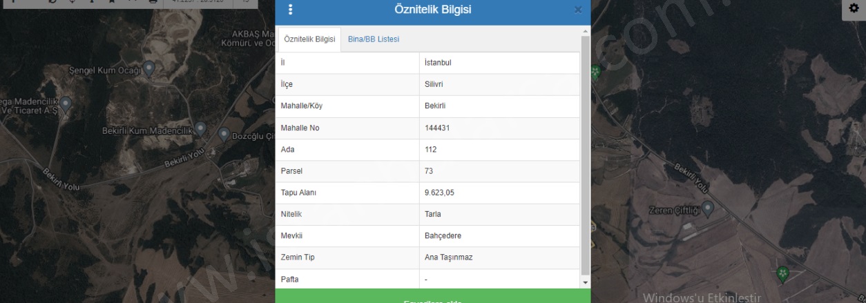 Bekirli Mah. Silivri Satılık Tarla |  9623M2 12.650.000Tl Resim-2