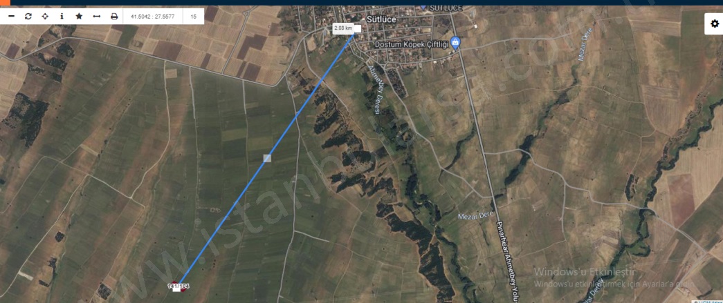 Sütlüce Köyü Pınarhisar Satılık Tarla |  2400M2 1.100.000Tl Resim-3