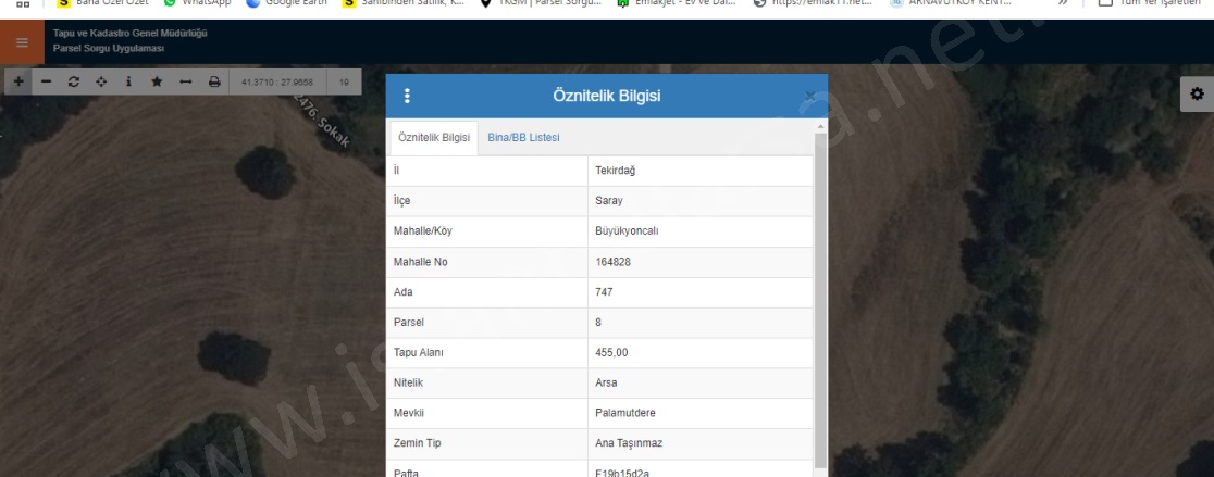 Büyükyoncalı Merkez Mah. Saray Satılık Arsa |  455M2 1.540.000Tl Resim-1