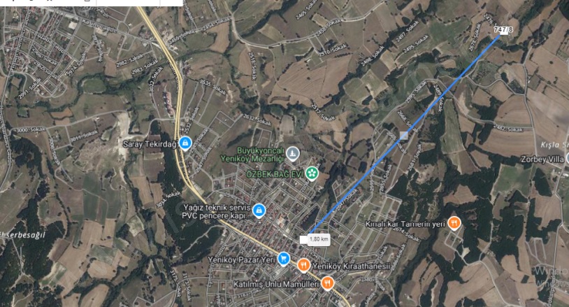 Büyükyoncalı Merkez Mah. Saray Satılık Arsa |  455M2 1.540.000Tl Resim-3