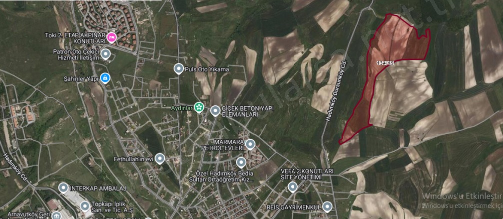 Dursunköy Mah. Arnavutköy Satılık Tarla |  349M2 1.100.000Tl Resim-4