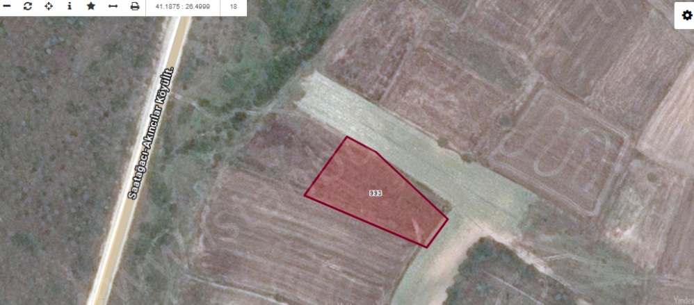 Akıncılar Köyü Meriç Satılık Tarla |  193M2 43.000Tl Resim-1