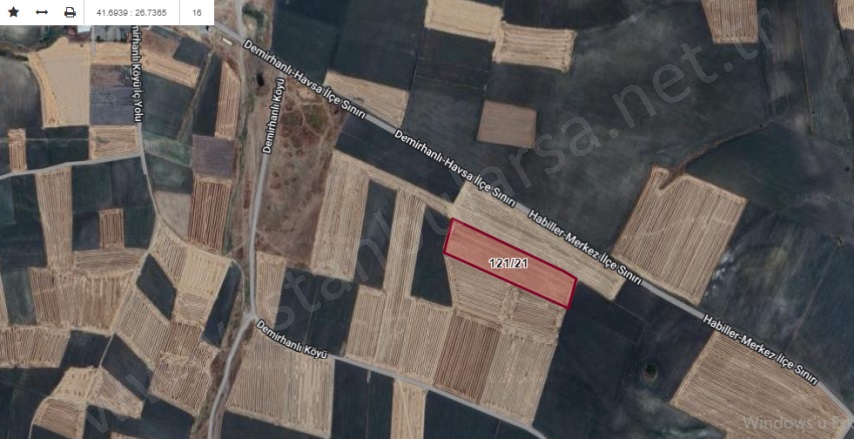 Demirhanlı Köyü Edirne Satılık Tarla |  261M2 130.000Tl Resim-2