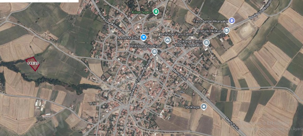 İnönü Mah-İbriktepe Köyü. İpsala Satılık Tarla |  4000M2 632.000Tl Resim-3