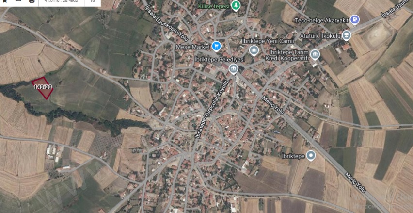 İnönü Mah-İbriktepe Köyü. İpsala Satılık Tarla |  4000M2 632.000Tl Resim-5