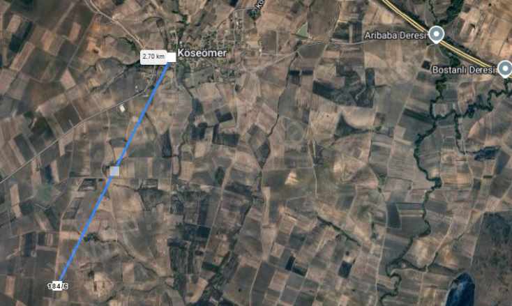Edirne Havsa Köseömer Köyünde Satılık Tarla 877 M2 Resmi Yola Cephe Müstakil