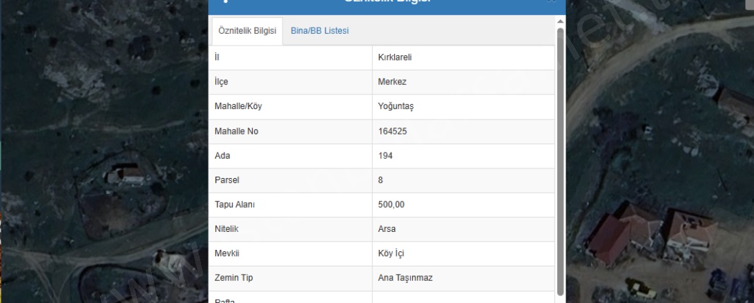 Yoğuntaş Bucak Merkezi Köyü Kırklareli Satılık Arsa |  500M2 1.265.000Tl Resim-1