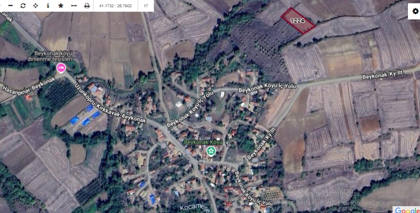 Beykonak Köyü Uzunköprü Satılık Tarla |  325M2 130.000Tl Resim-2